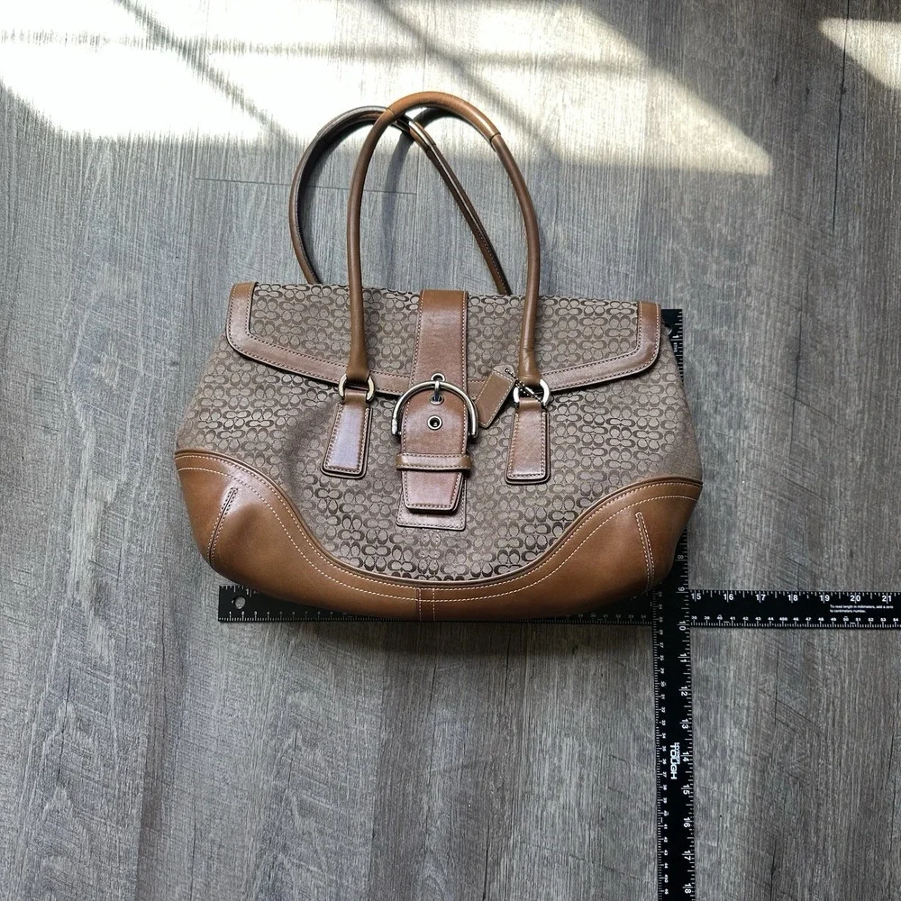COACH Soho Signature‎ Hobo Shoulder Bag 6821 Tan Y2K Vintage